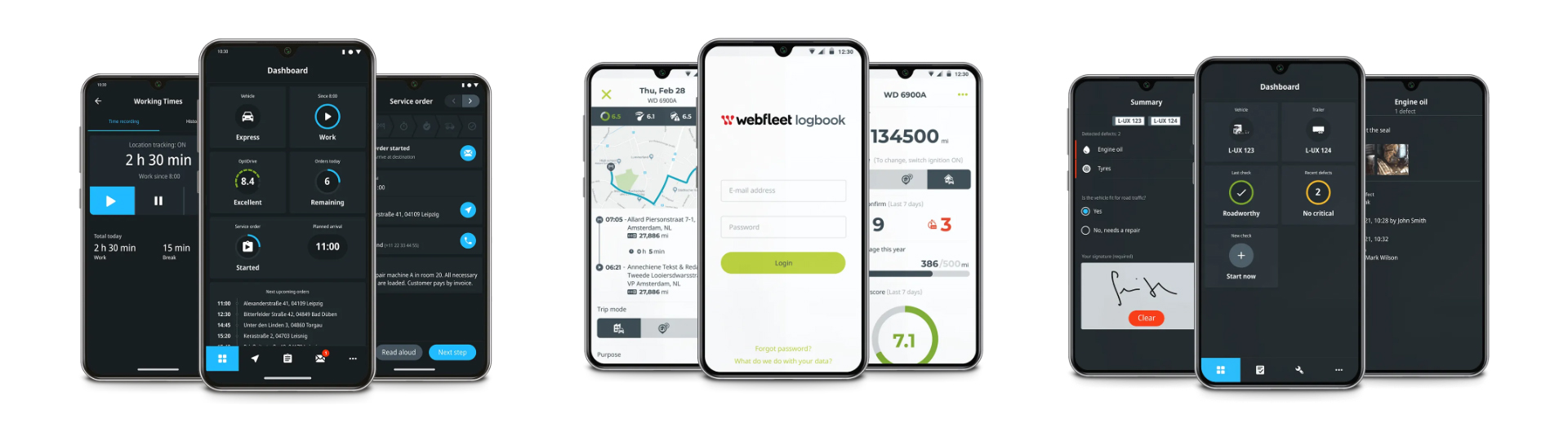 Webfleet driver apps