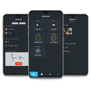 Webfleet vehicle check app